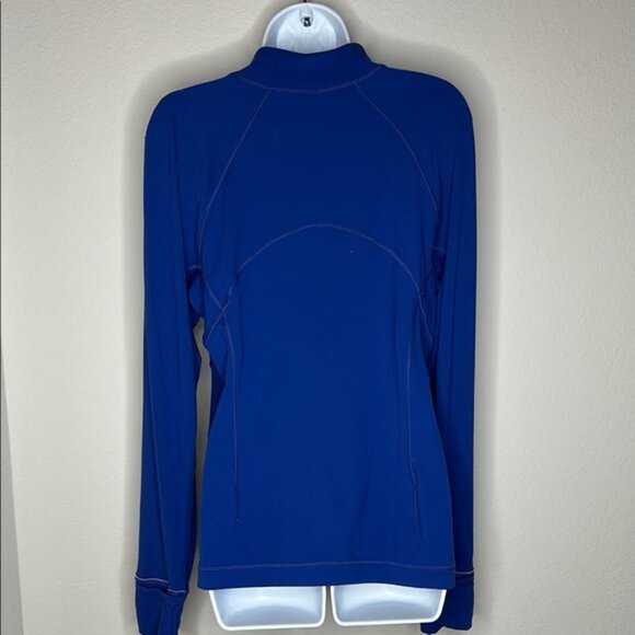 Lululemon Athletica Blue Polo Relaxed Long Sleeve Tee - Picture 3 of 4